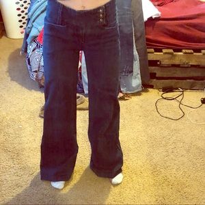 BCBG dark wash WIDE leg